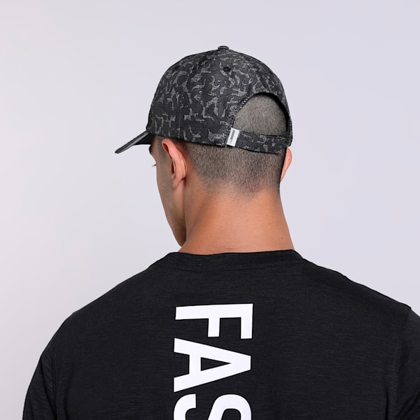 Quick-Dry Running Cap, PUMA Black-Stars AOP, extralarge-IND