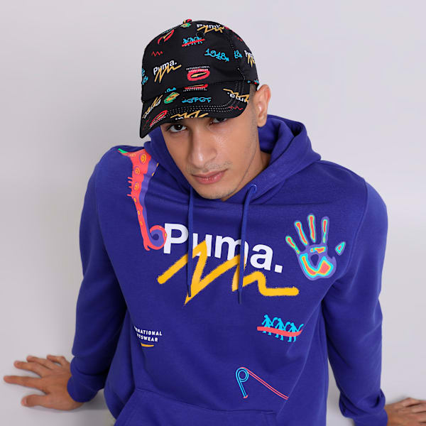 PUMA x MAXIMAL Woven Logo Prime Cap, Strong Gray, extralarge-IND