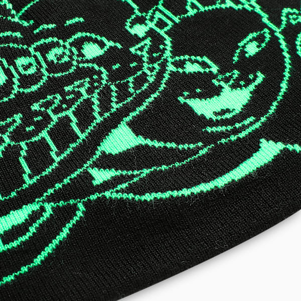 PUMA x RIPNDIP Reversible Skull Beanie, PUMA Black-Fluro Green Pes, extralarge-IND