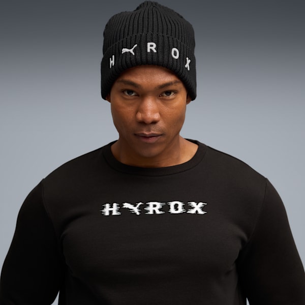 PUMA x HYROX Mid Crown Beanie, Puma Black, extralarge