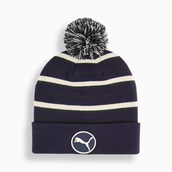 Pom Golf Beanie, Deep Navy-Alpine Snow, extralarge-GBR