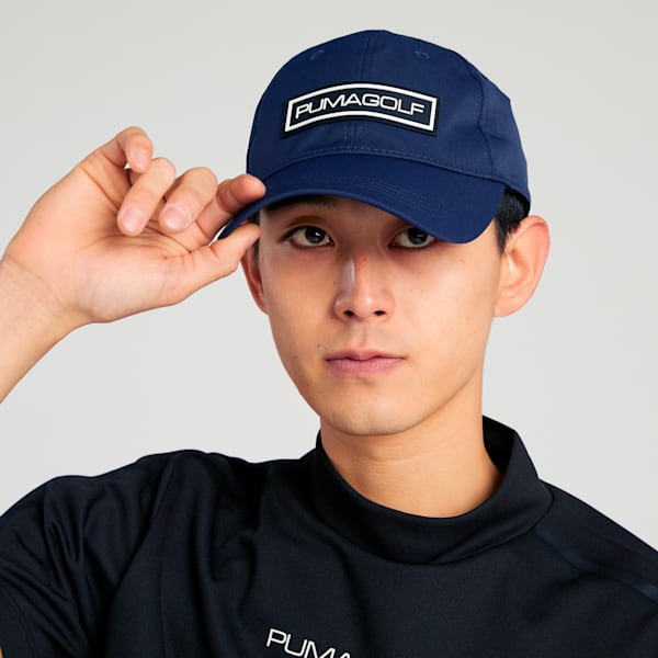 メンズ ゴルフ スクエアパッチ キャップ, Deep Navy, extralarge-JPN