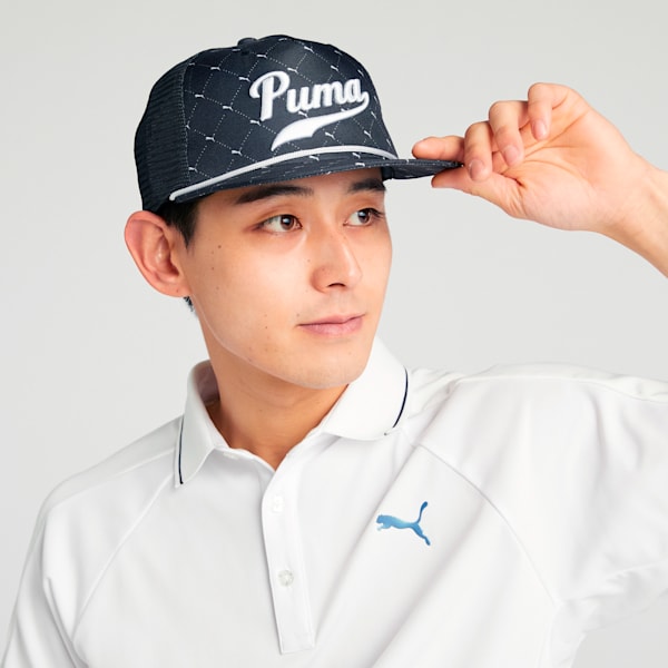 メンズ ゴルフ キャット アーガイル トラッカー キャップ, PUMA Black, extralarge-JPN