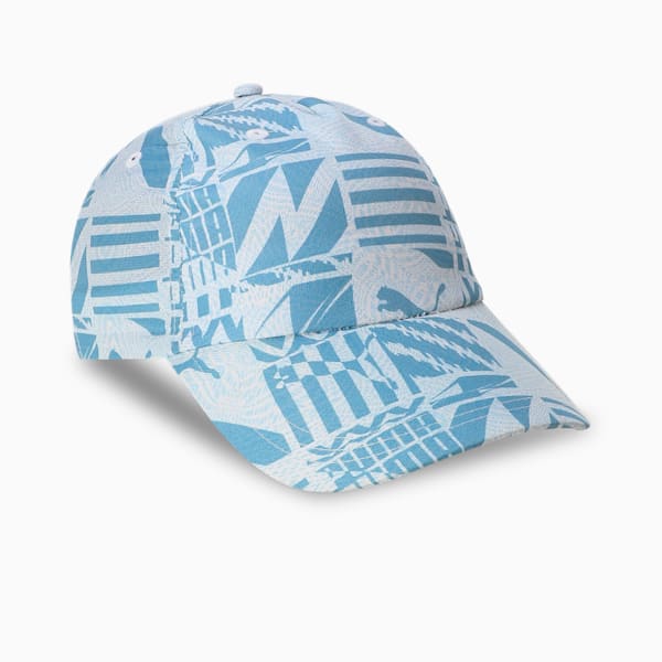 Printed Running Cap, Forever Blue-PUMA White-AOP, extralarge-IND