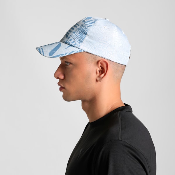 Printed Running Cap, Forever Blue-PUMA White-AOP, extralarge-IND