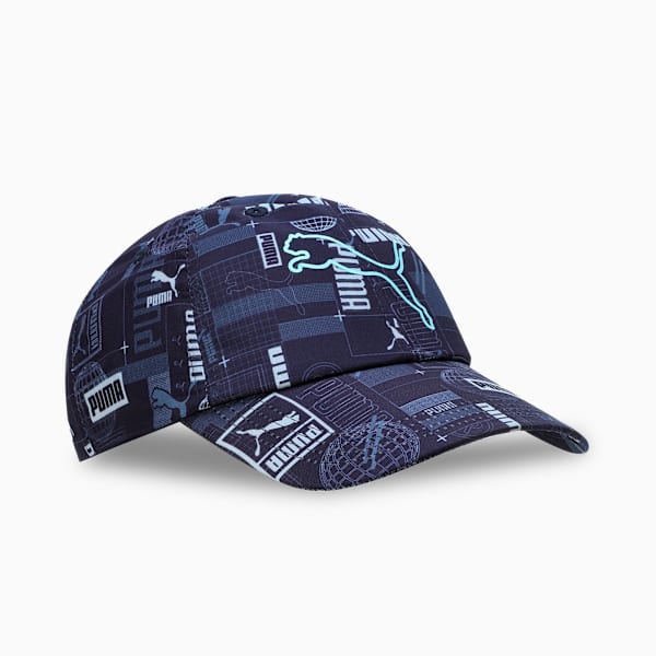 PUMA All-Over-Print Lightweight Running Cap V4, PUMA Navy-AOP, extralarge-IND