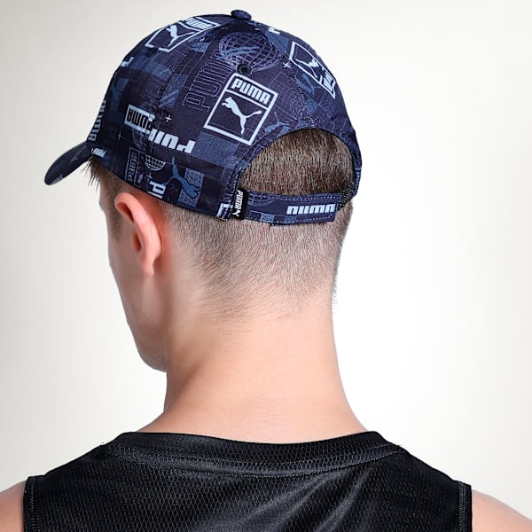 PUMA All-Over-Print Lightweight Running Cap V4, PUMA Navy-AOP, extralarge-IND