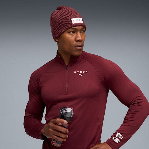 PUMA x HYROX Thermal Control Mid Crown Beanie, Ruby Shimmer, extralarge-IND
