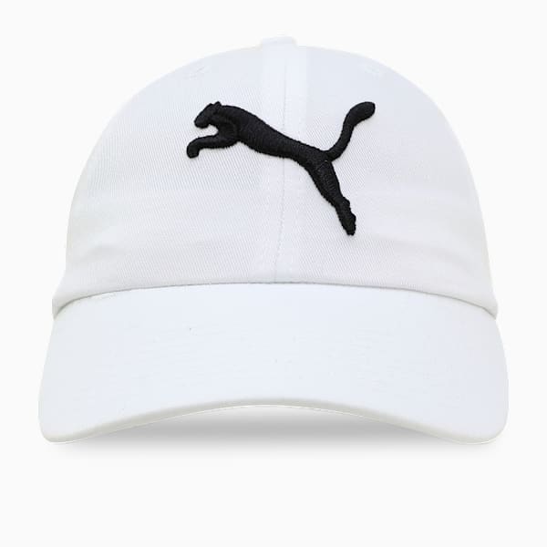 Essentials Six Panel Logo Cap, PUMA White-Big Cat, extralarge-IND