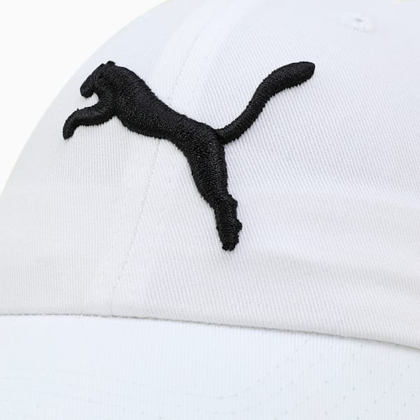Essentials Six Panel Logo Cap, PUMA White-Big Cat, extralarge-IND
