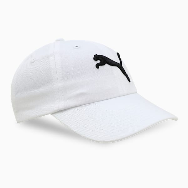 Essentials Six Panel Logo Cap, PUMA White-Big Cat, extralarge-IND