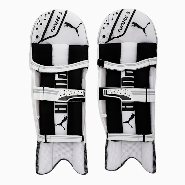 PUMA Future 20.3 Cricket Batting Pads, Puma Black-Puma White, extralarge-IND