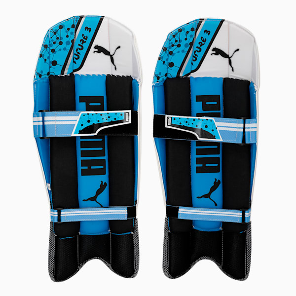 PUMA Future 20.3 Wicket Keeping Pads, Ethereal Blue-Puma Black, extralarge-IND