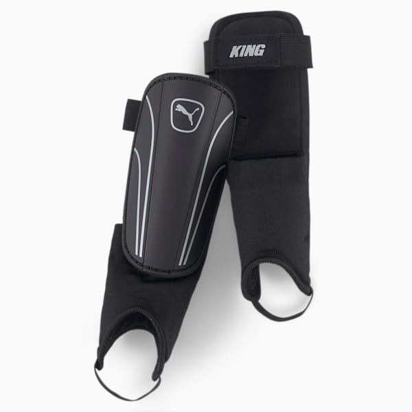 King Ankle Football Shin Guards, PUMA Black-Puma Silver
