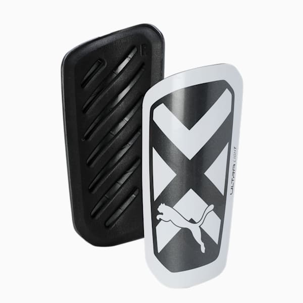 ULTRA Light Sleeve Football Shin Guards, PUMA Black-PUMA White, extralarge-IND