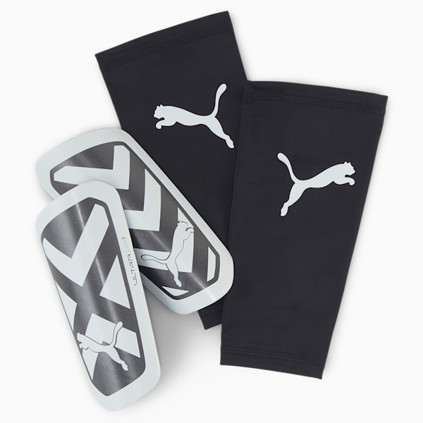 Protège-tibias de soccer ULTRA Light Sleeve, PUMA Black-PUMA White, extralarge