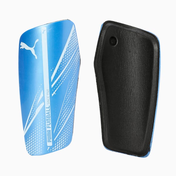 ATTACANTO Football Shin Guards, Bluemazing-PUMA White, extralarge-IND