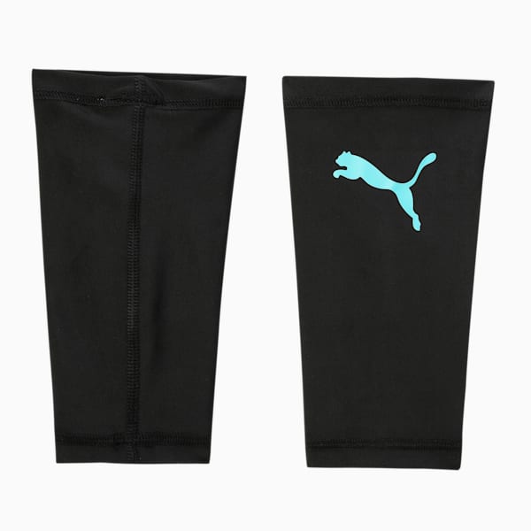 ATTACANTO Football Shin Guards, Electric Peppermint-PUMA Black, extralarge-IND