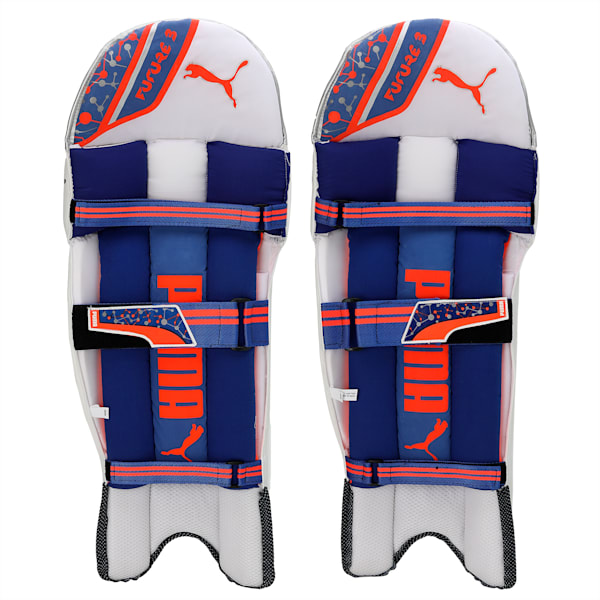 PUMA Future 3 Cricket Batting Pads, Neon Citrus-Bluemazing, extralarge-IND