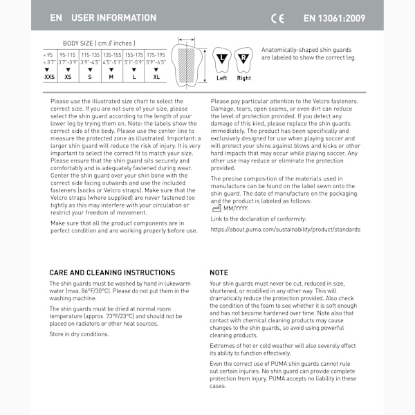 KING Sleeve Shin Guards, PUMA Black-PUMA White, extralarge-GBR