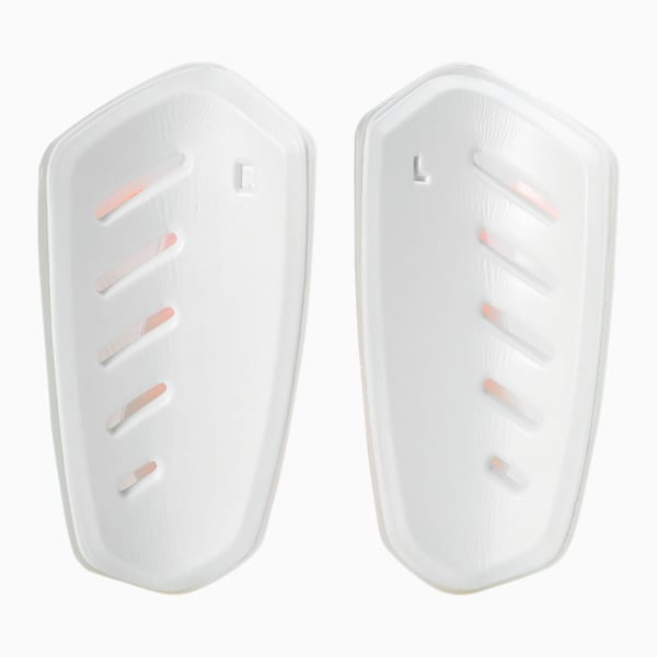 ULTRA Flex Football Sleeves Shinguards, PUMA White-Glowing Red, extralarge-IND