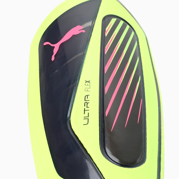 ULTRA Flex Football Sleeves Shinguards, Yellow Alert-Puma Aged Silver, extralarge-IND