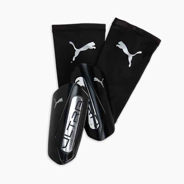 ULTRA Light Soccer Sleeve Shinguards, PUMA Black-PUMA Silver, extralarge
