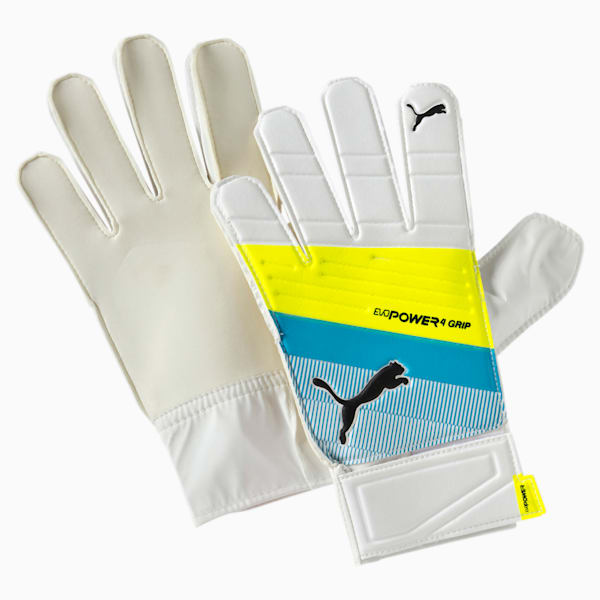 evoPOWER Grip 4.3, white-atomic blue-yellow, extralarge-IND