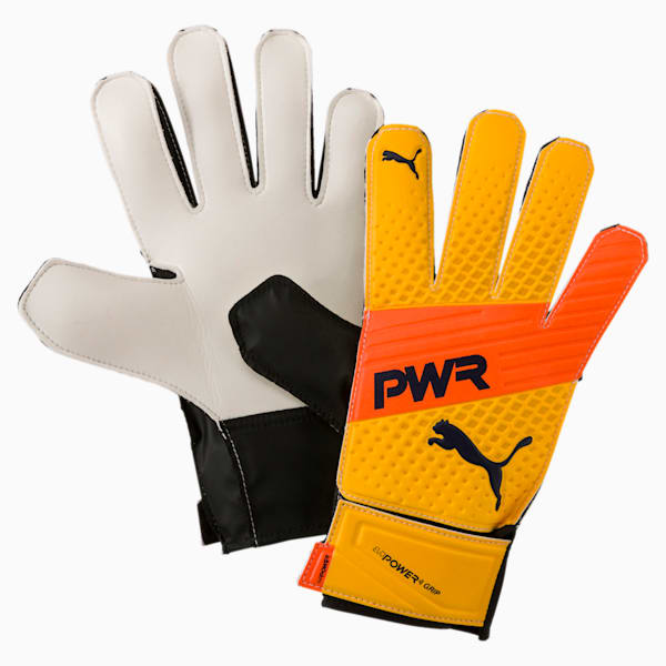 evoPOWER Grip 4.3 Goalkeeper Gloves, ULTRA YELLOW-Orange-Black, extralarge
