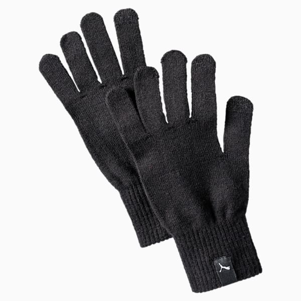 PUMA Knitted Gloves, Puma Black, extralarge-IND
