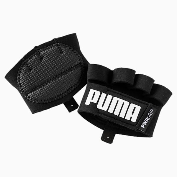 Training Grip Unisex Cut Fingered Gloves, Puma Black-Puma White, extralarge-IDN