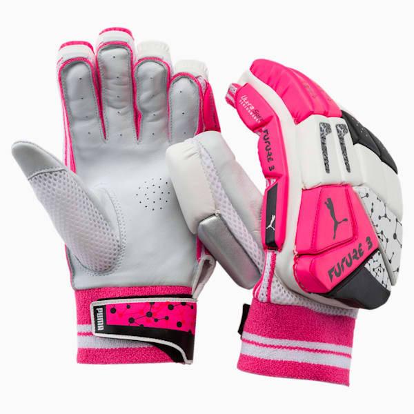 PUMA Future 20.3 Cricket Batting Gloves, Fluo Pink-Puma Black-Silver, extralarge-IND