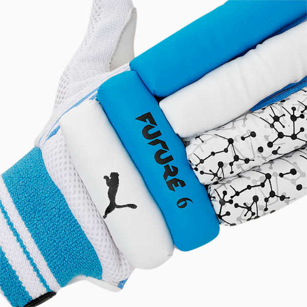 PUMA Future 20.6 Cricket Batting Gloves, Ethereal Blue-Puma Black-Silver, extralarge-IND