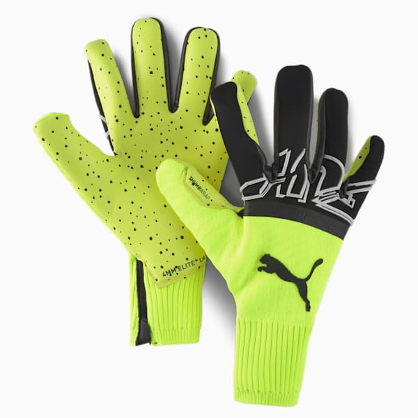 FUTURE Z Grip 1 Hybrid Unisex Goalkeeper Gloves, Yellow Alert-Puma Black-Puma White, extralarge-IND