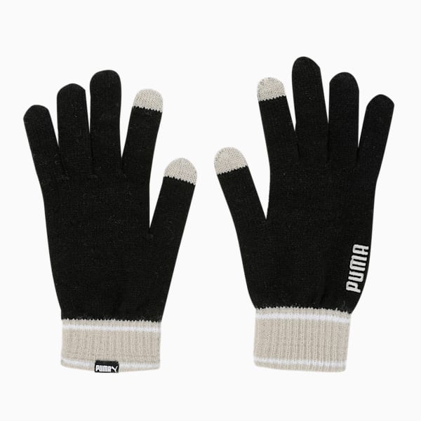 Knit Winter Gloves, PUMA Black-Desert Dust, extralarge-IND