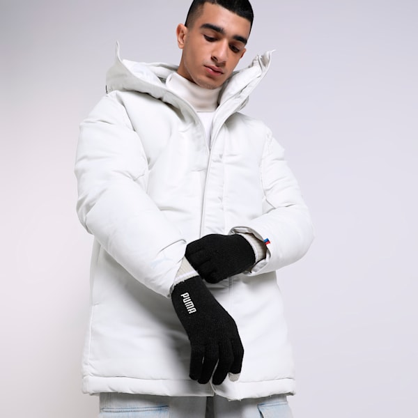 Knit Winter Gloves, PUMA Black-Desert Dust, extralarge-IND