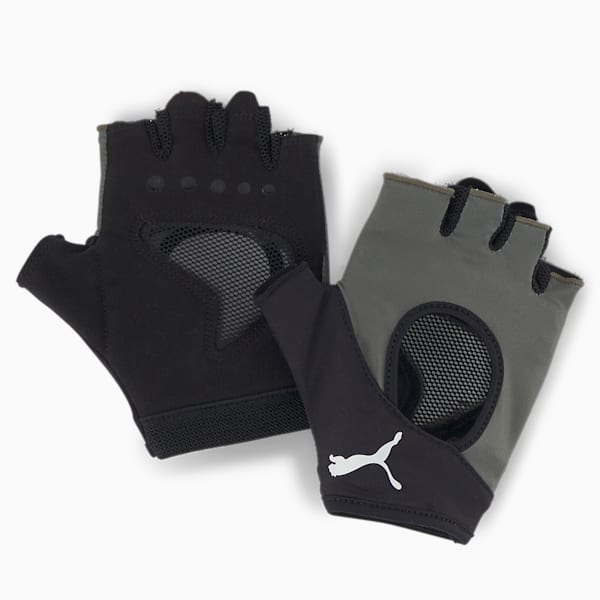 Training Gym Gloves, PUMA Black-Green Moss, extralarge-IND