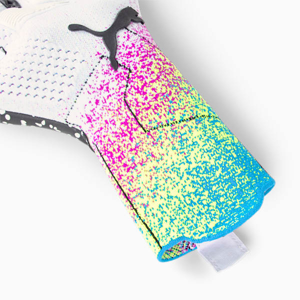 Guantes de arquero de fútbol Future:ONE Grip 1 NC, Puma White-Puma Black-Spring Break-Deep Orchid-Yellow Alert, extralarge