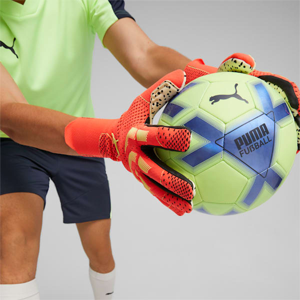 FUTURE:ONE Grip 1 NC Football Goalkeeper Gloves, Fiery Coral-Fizzy Light