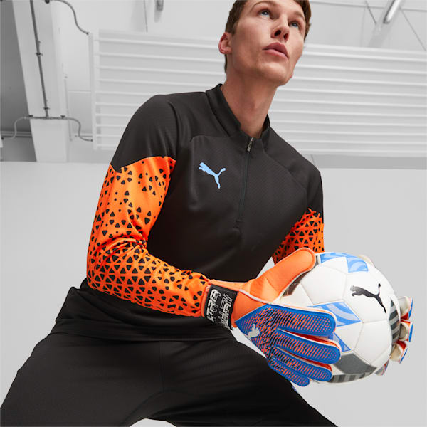 ULTRA Grip 4 RC Goalkeeper Gloves, Ultra Orange-Blue Glimmer, extralarge