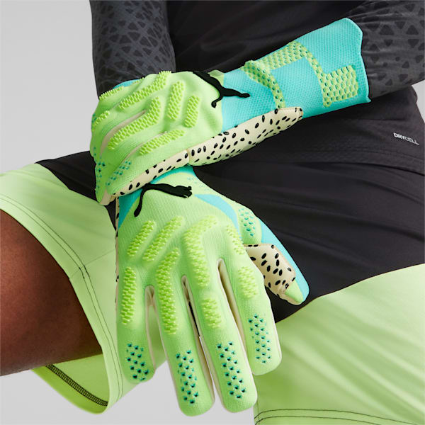 FUTURE Ultimate Negative Cut Football Goalkeeper Gloves, Electric Peppermint-Fast Yellow, extralarge