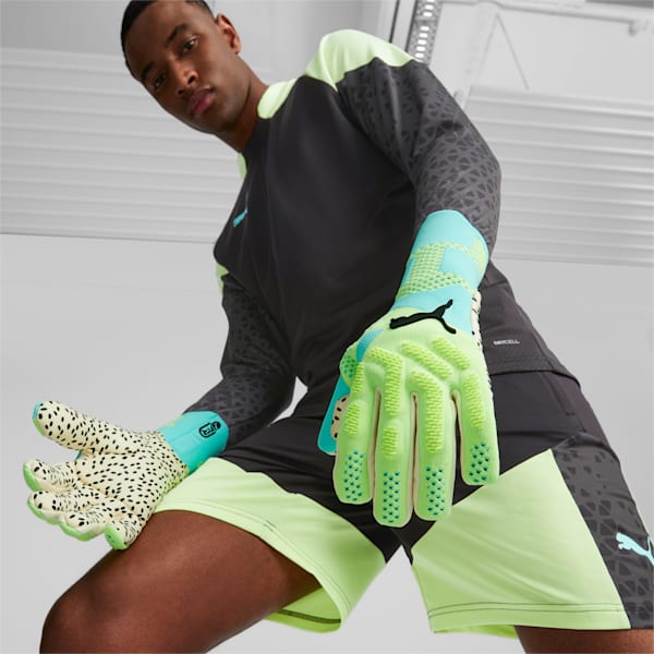 FUTURE Ultimate Negative Cut Football Goalkeeper Gloves, Electric Peppermint-Fast Yellow, extralarge