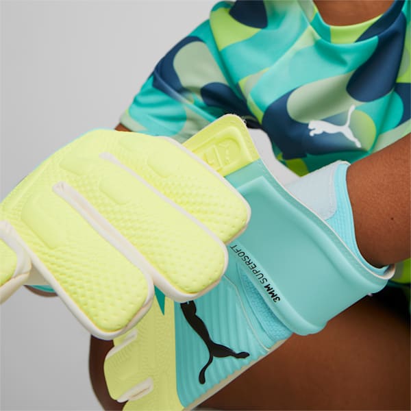 Guantes de portero de fútbol con corte negativo FUTURE Match, Electric Peppermint-Fast Yellow, extralarge