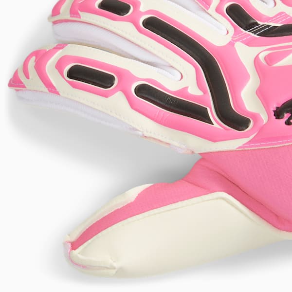 ULTRA Ultimate Hybrid Men's Goalkeeper Gloves, Poison Pink-PUMA White-PUMA Black, extralarge