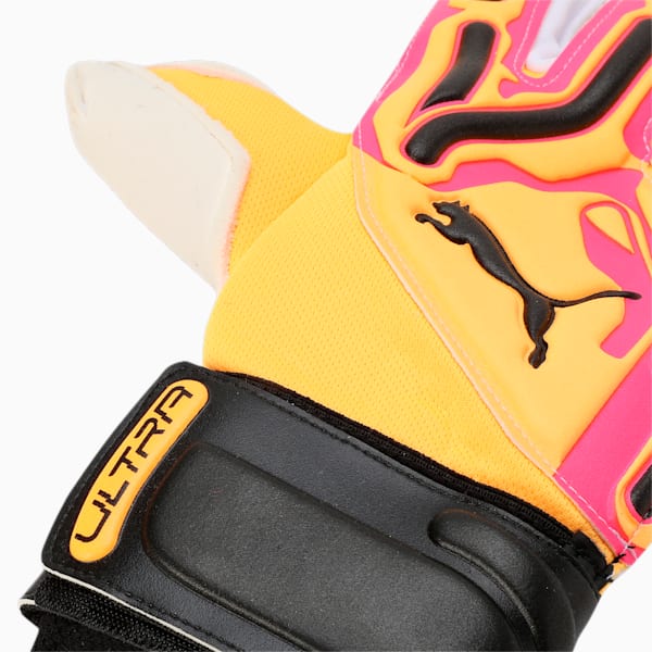 PUMA ULTRA Pro RC Football Goalkeeper Gloves, Sunset Glow-Sun Stream-PUMA Black, extralarge-IND