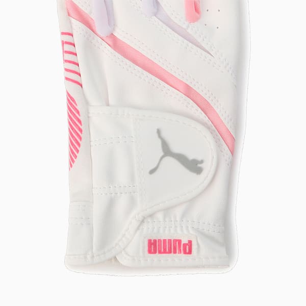 ウィメンズ ゴルフ W アルファ グリップ グローブ 両手用, Bright White-Fluo Pink, extralarge-JPN