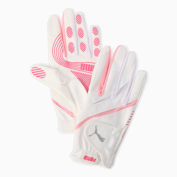 ウィメンズ ゴルフ W アルファ グリップ グローブ 両手用, Bright White-Fluo Pink, extralarge-JPN