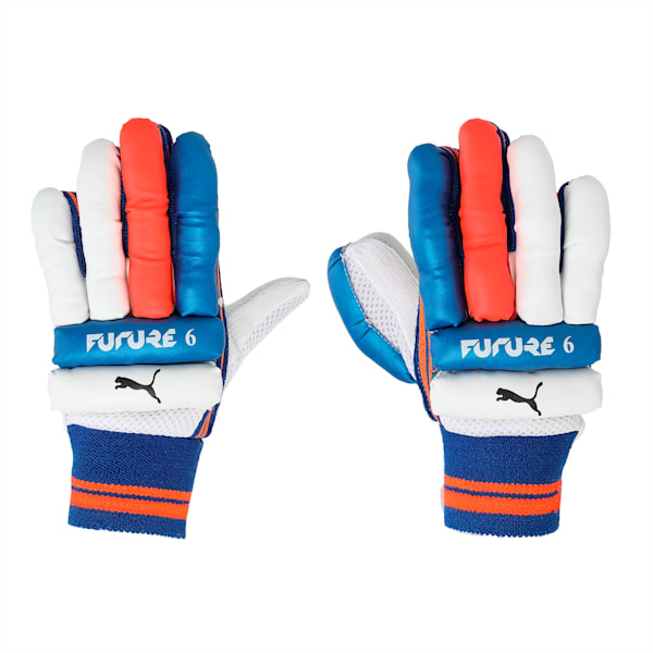 PUMA Future 6 Cricket Batting Gloves, Neon Citrus-Bluemazing, extralarge-IND
