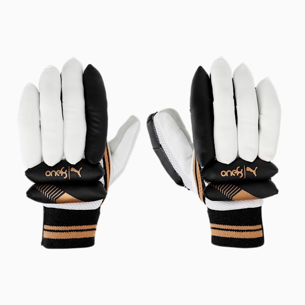 PUMA x one8 Cricket Batting Gloves, PUMA Black-PUMA Gold, extralarge-IND