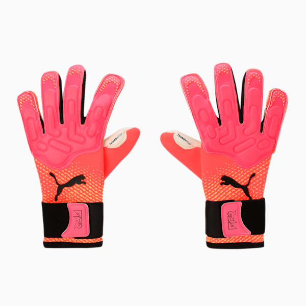 FUTURE Pro Hybrid Football Goalkeeper Gloves, Sunset Glow-Sun Stream-PUMA Black, extralarge-IND